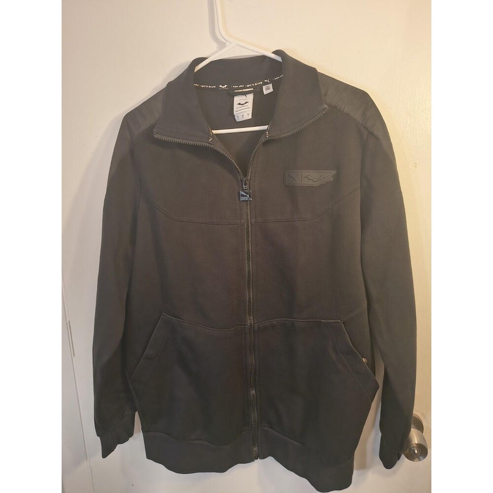 PUMA x The Batman T7 Track Jacket Mens L Black Fleece Full Zip Style